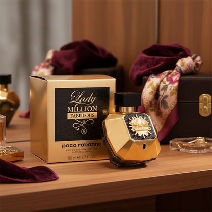 Perfume Lady Million Fabulous Eau de Parfum Intense Feminino - Paco Rabanne em ambiente elegante de lifestyle