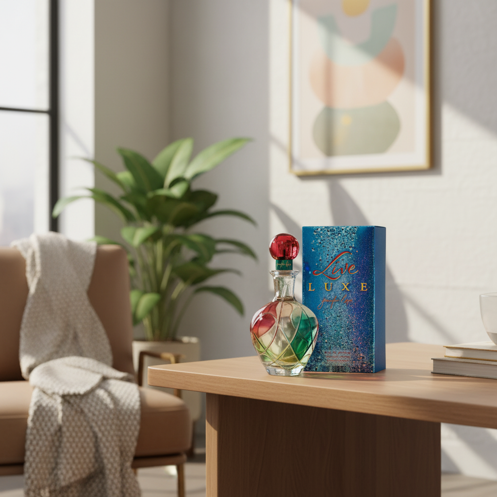Perfume Live Luxe Eau de Parfum Feminino - Jennifer Lopez em ambiente elegante de lifestyle