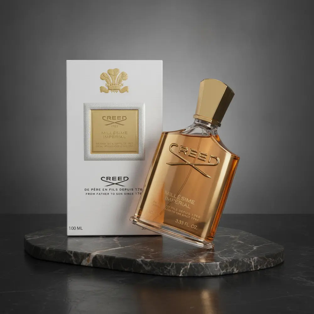 Perfume Millésime Impérial Eau de Parfum Unissex - Creed em composição de luxo com iluminação sofisticada