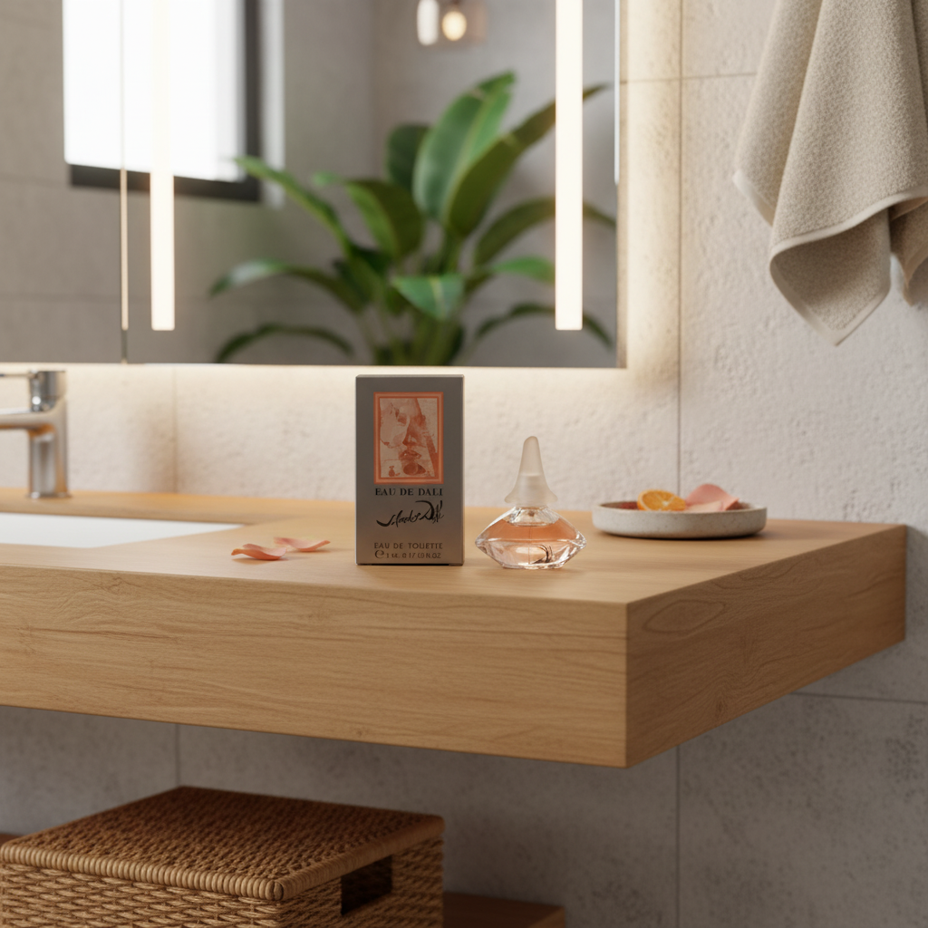 Perfume Miniatura Eau de Dali Eau de Toilette Feminino - Salvador Dalí em ambiente elegante de lifestyle