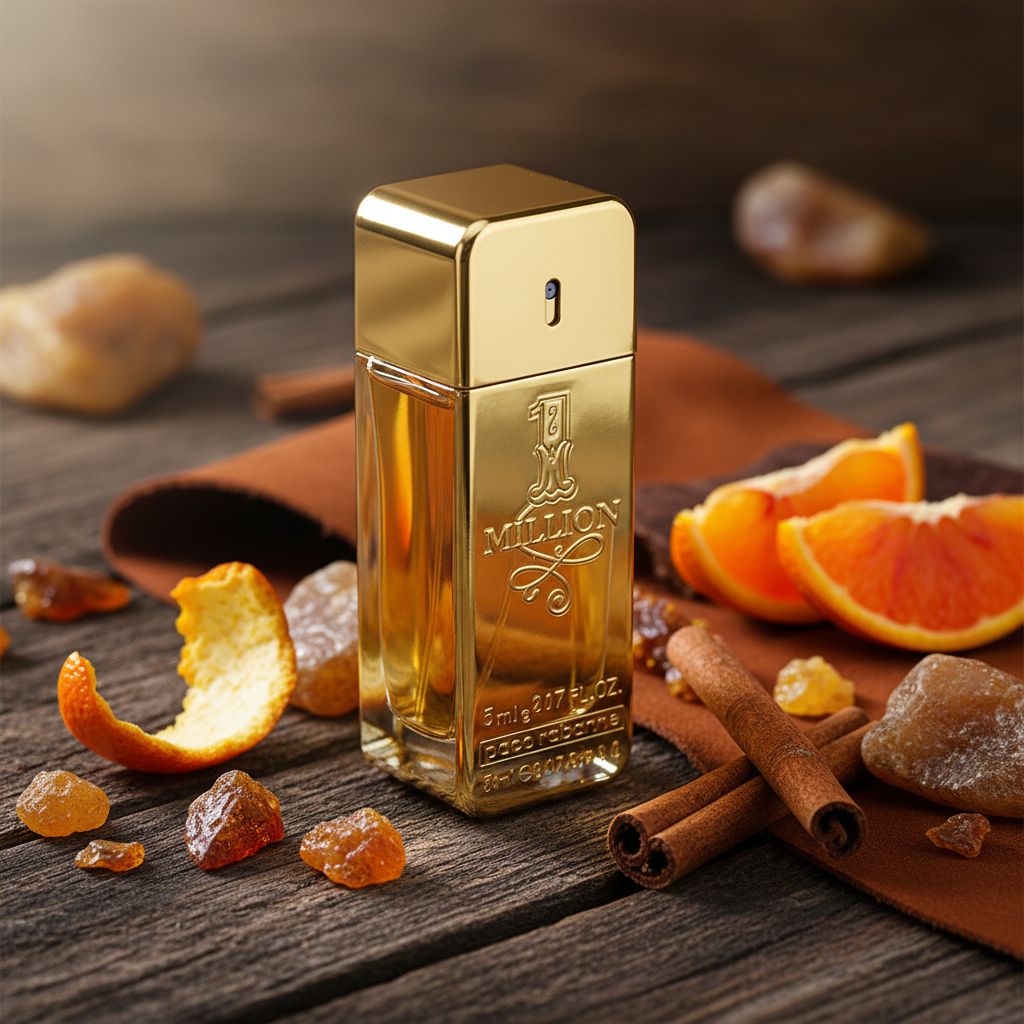 Perfume Miniatura One Million Eau de Toilette Masculino - Paco Rabanne em composição olfativa inspirada na fragrância