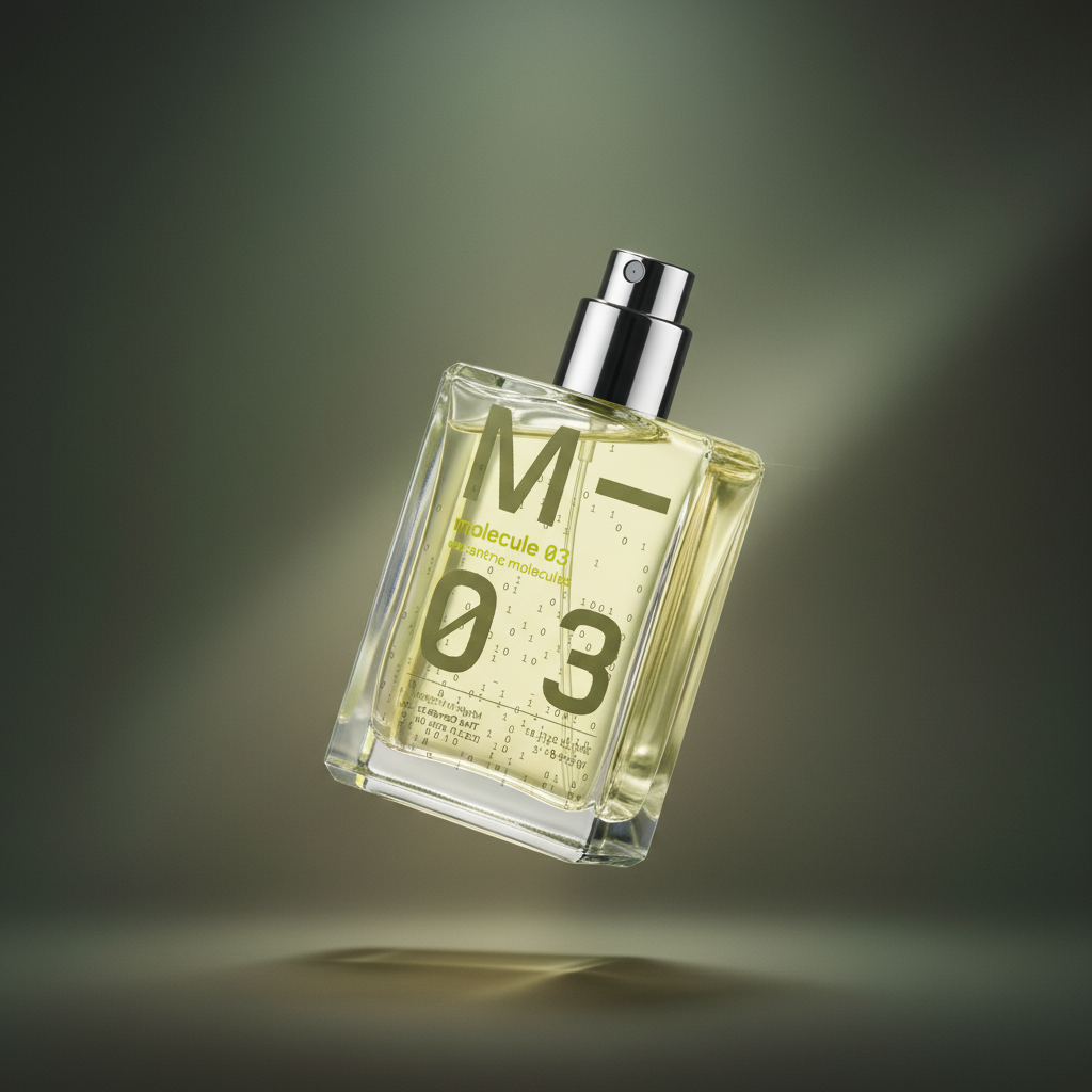 Perfume Molecule 03 Eau de Toilette Unissex - Escentric Molecules em composição atmosférica com iluminação sofisticada