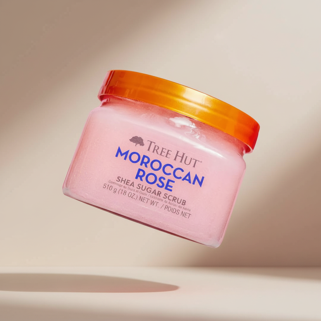 Moroccan Rose Shea Sugar Scrub Esfoliante Corporal - Tree Hut - Universo do Perfume