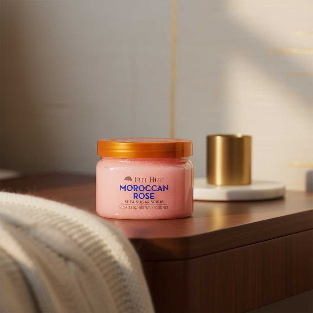Moroccan Rose Shea Sugar Scrub Esfoliante Corporal - Tree Hut - Universo do Perfume