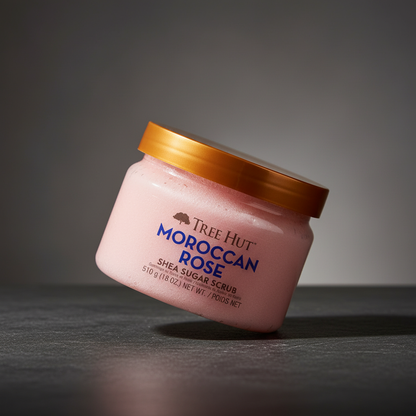 Moroccan Rose Shea Sugar Scrub Esfoliante Corporal - Tree Hut - Universo do Perfume