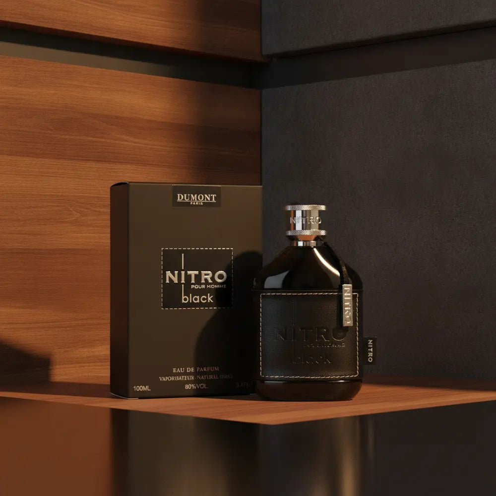 Perfume Nitro Black Eau de Parfum Masculino - Dumont em ambiente elegante de lifestyle