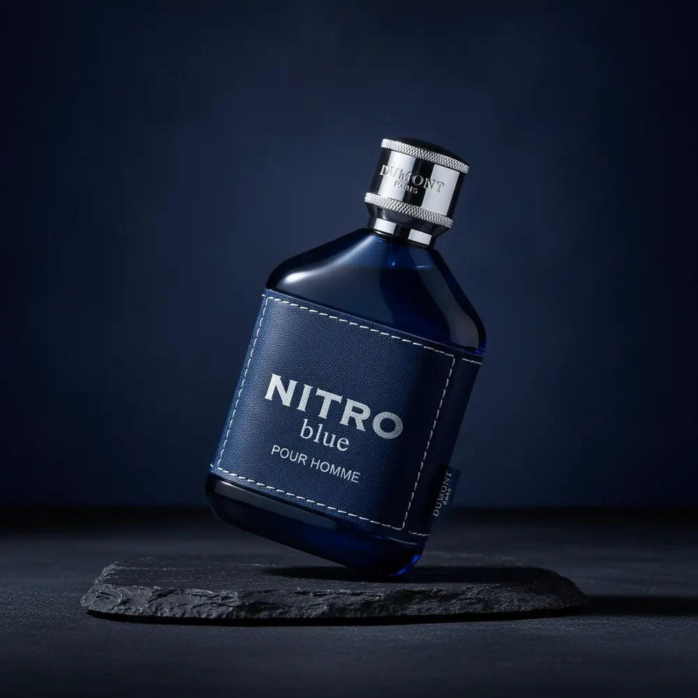 Perfume Nitro Blue Eau de Parfum Masculino - Dumont em composição de luxo com iluminação sofisticada
