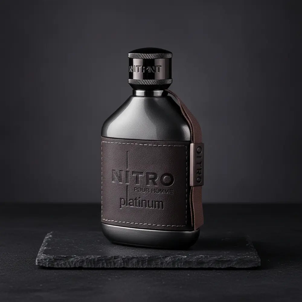 Perfume Nitro Platinum Eau de Parfum Masculino - Dumont em composição de luxo com iluminação sofisticada