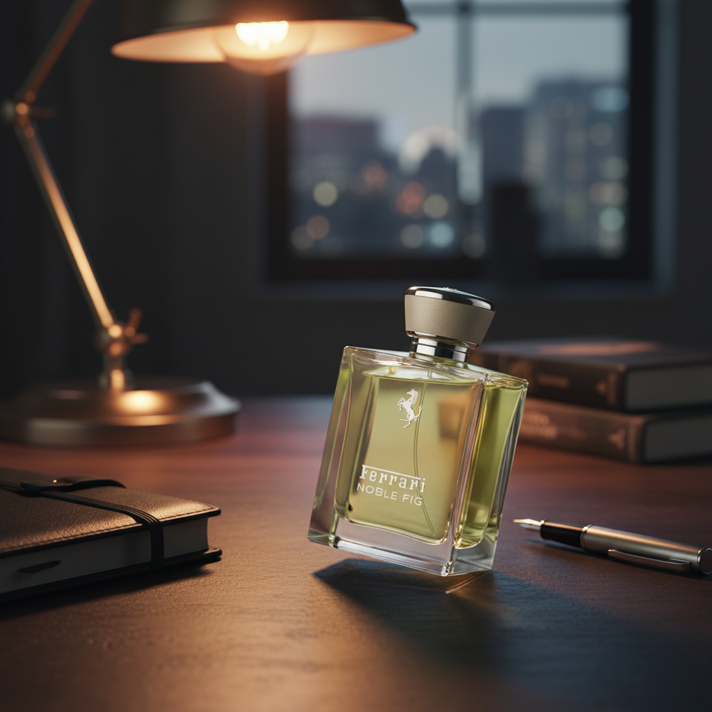 Perfume Noble Fig Eau de Toilette Unissex - Ferrari em ambiente elegante de lifestyle