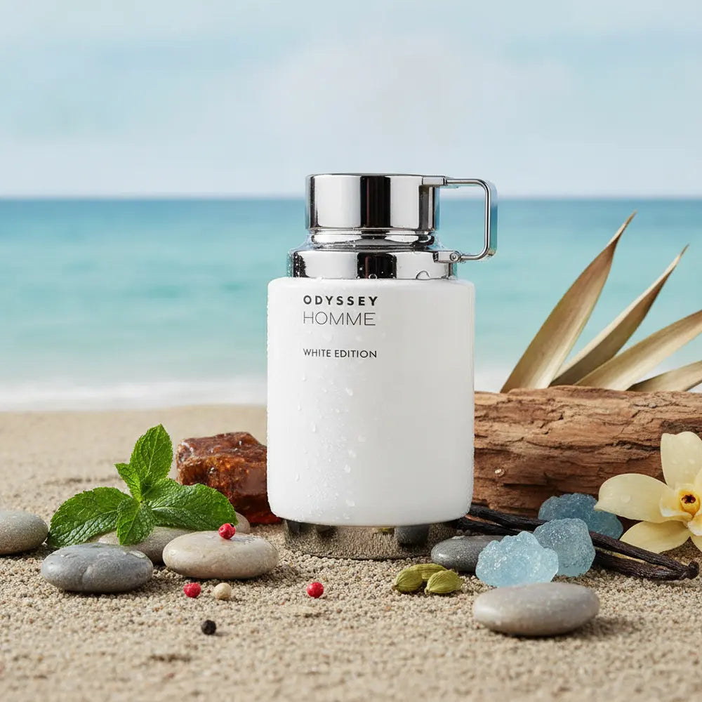 Perfume Odyssey Homme White Edition Eau de Parfum Masculino - Armaf em composição olfativa inspirada na fragrância