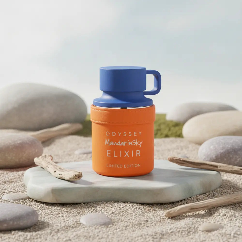 Perfume Odyssey Mandarin Sky Elixir Eau de Parfum Masculino - Armaf em composição olfativa inspirada na fragrância