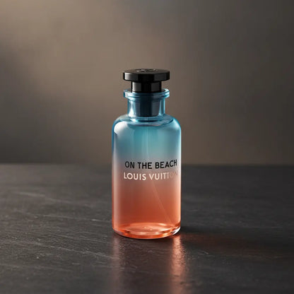 Perfume On The Beach Eau de Parfum Unissex - Louis Vuitton em composição de luxo com iluminação sofisticada