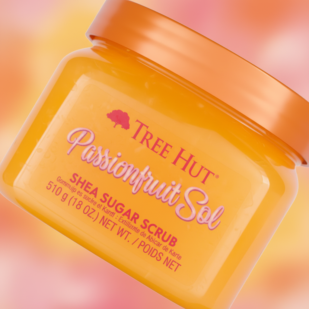 Passionfruit Sol Shea Sugar Scrub Esfoliante Corporal - Tree Hut - Universo do Perfume