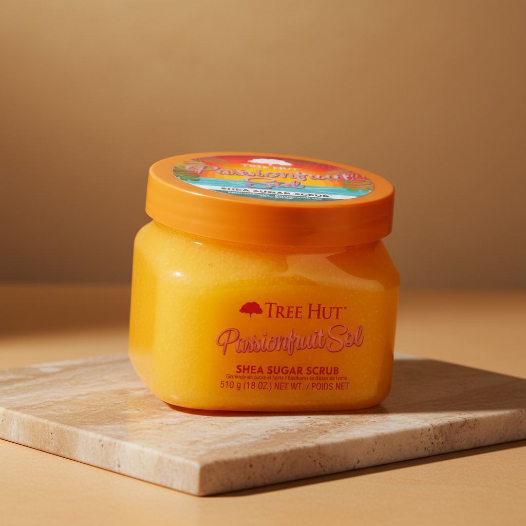 Passionfruit Sol Shea Sugar Scrub Esfoliante Corporal - Tree Hut - Universo do Perfume