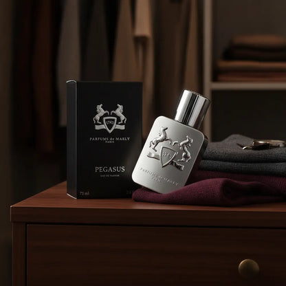 Perfume Pegasus Eau de Parfum Masculino - Parfums de Marly em ambiente elegante de lifestyle