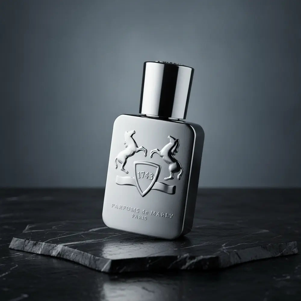 Perfume Pegasus Eau de Parfum Masculino - Parfums de Marly em composição de luxo com iluminação sofisticada