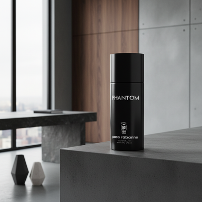 Perfume Phantom Desodorante Spray Masculino - Rabanne em ambiente elegante de lifestyle