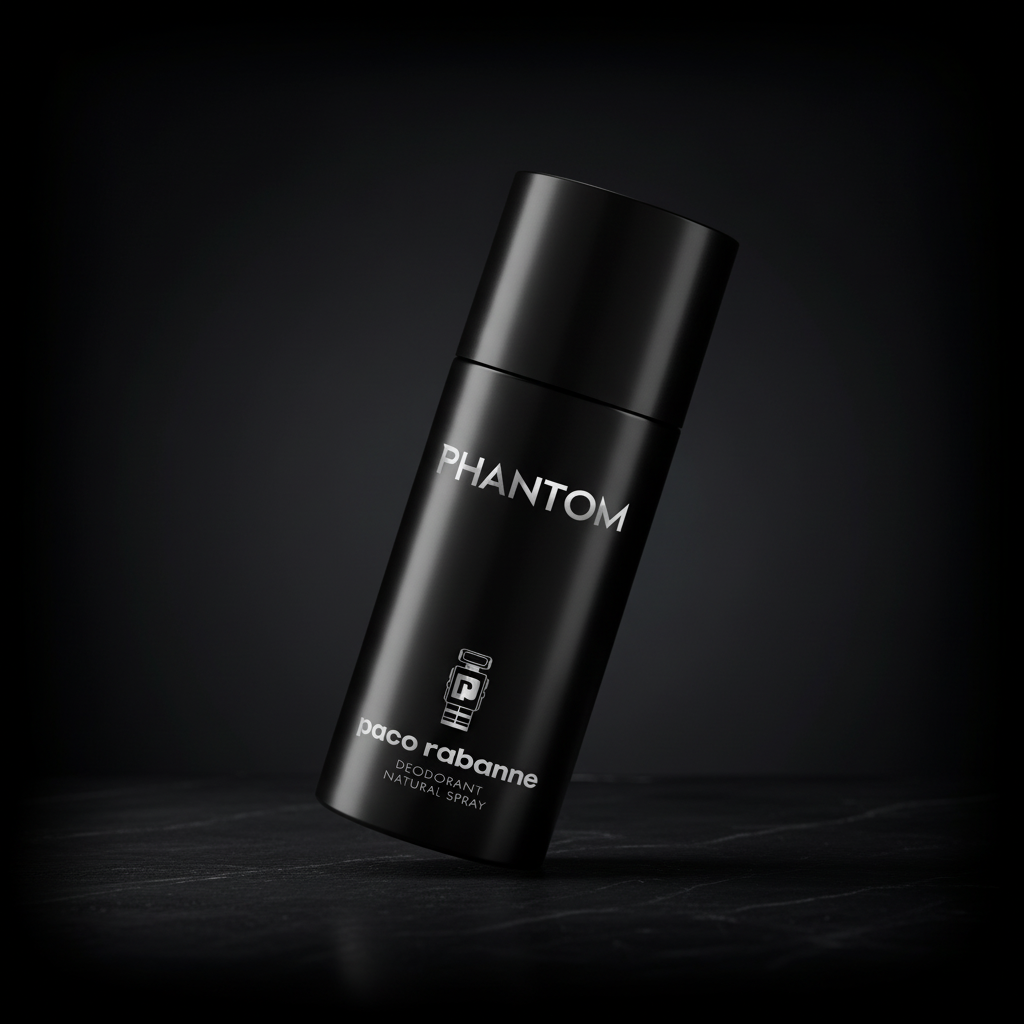 Perfume Phantom Desodorante Spray Masculino - Rabanne em composição de luxo com iluminação sofisticada