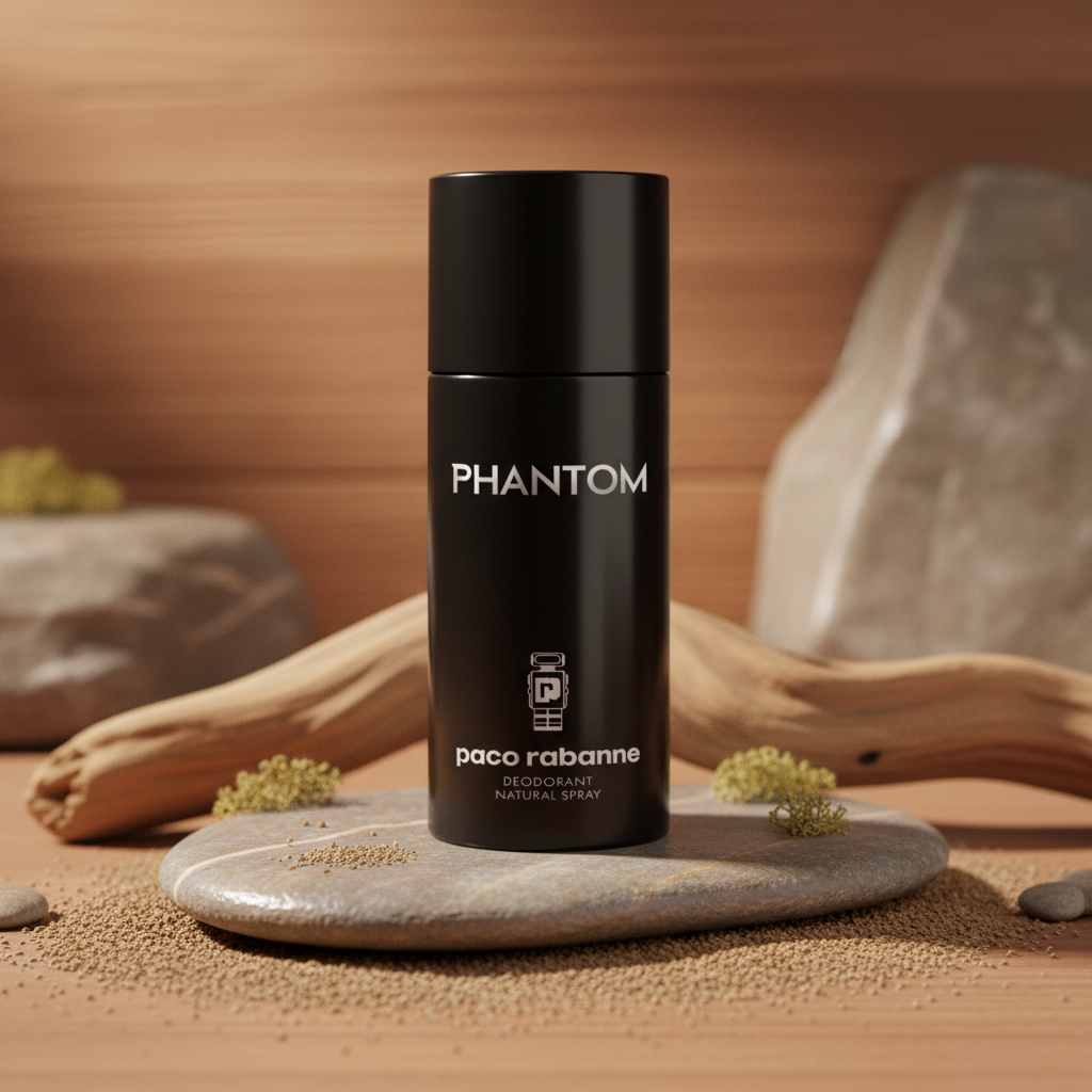Perfume Phantom Desodorante Spray Masculino - Rabanne em composição olfativa inspirada na fragrância