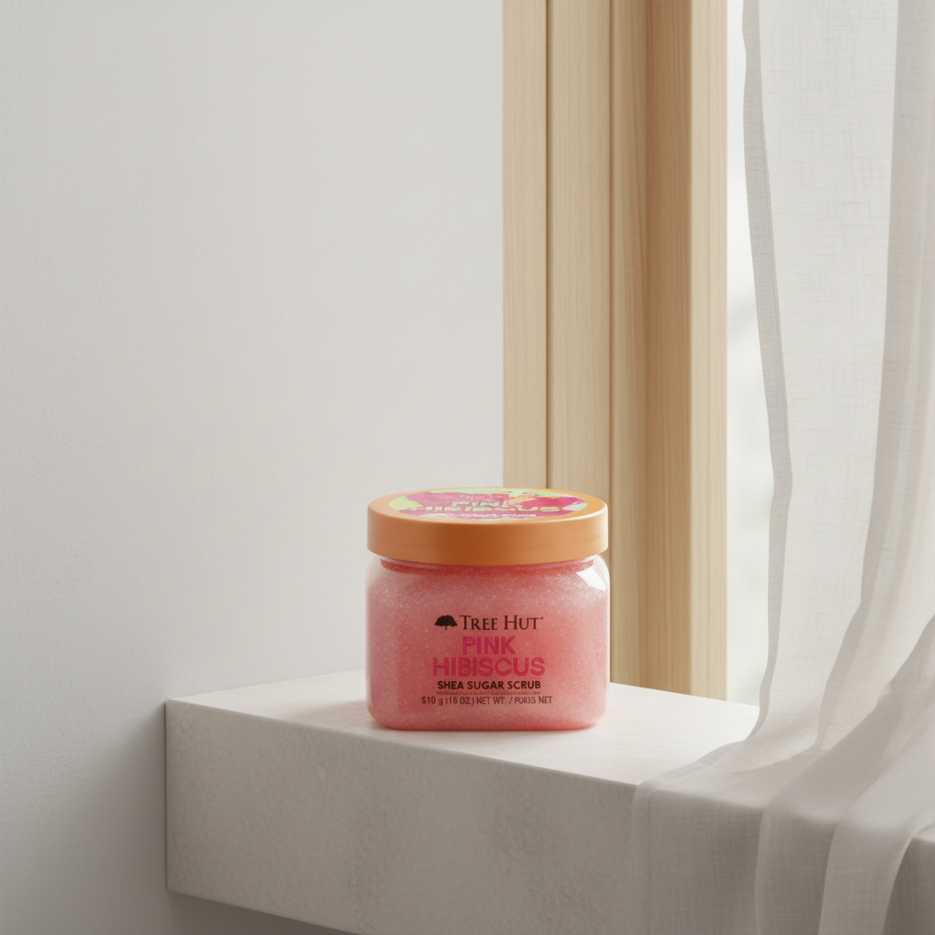 Pink Hibiscus Shea Sugar Scrub Esfoliante Corporal - Tree Hut - Universo do Perfume