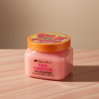 Pink Hibiscus Shea Sugar Scrub Esfoliante Corporal - Tree Hut - Universo do Perfume