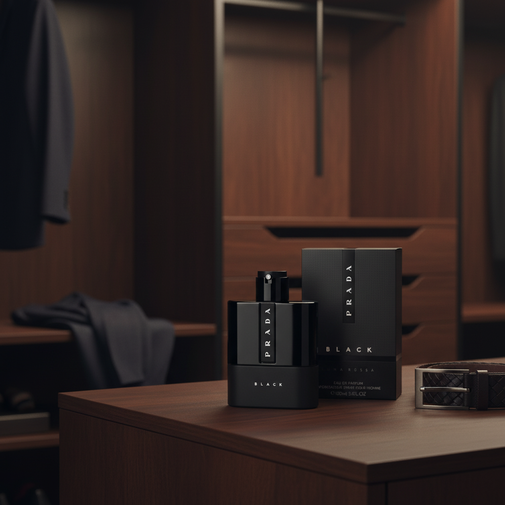 Perfume Prada Luna Rossa Black Eau de Parfum Masculino - Prada em ambiente elegante de lifestyle