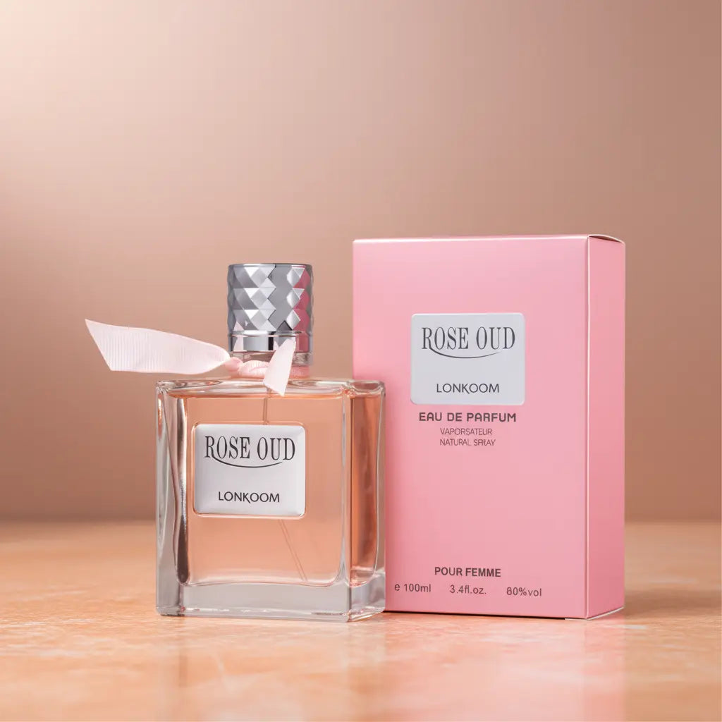 Rose Oud Pour Femme Eau de Parfum Feminino - Lonkoom - Universo do Perfume