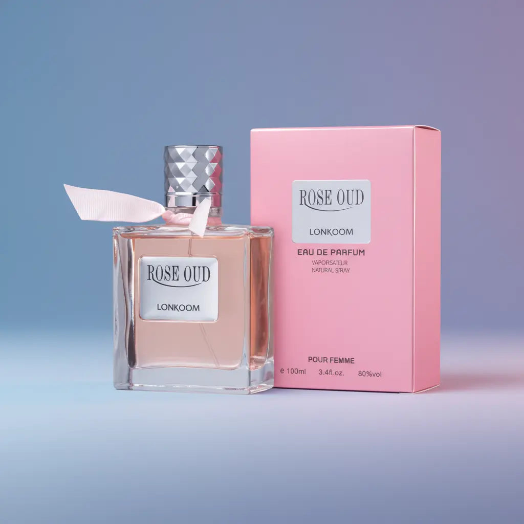 Rose Oud Pour Femme Eau de Parfum Feminino - Lonkoom - Universo do Perfume