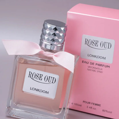 Rose Oud Pour Femme Eau de Parfum Feminino - Lonkoom - Universo do Perfume
