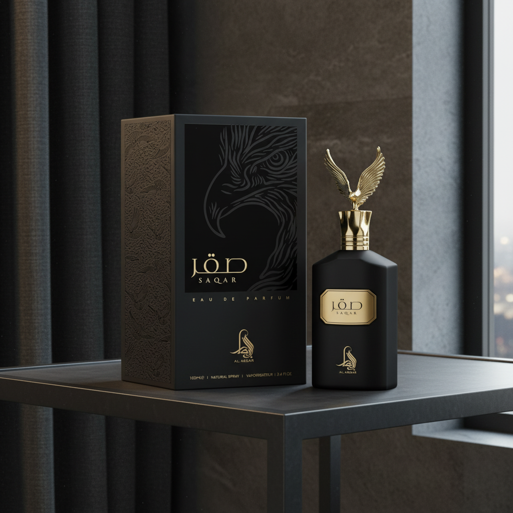Perfume Saqar Eau de Parfum Unissex - Al Absar em ambiente elegante de lifestyle