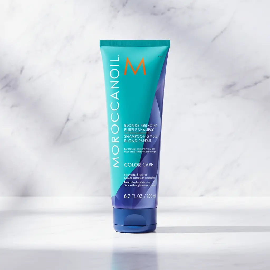 Shampoo Blonde Perfecting Purple Color Care 200ml - Moroccanoil - Universo do Perfume