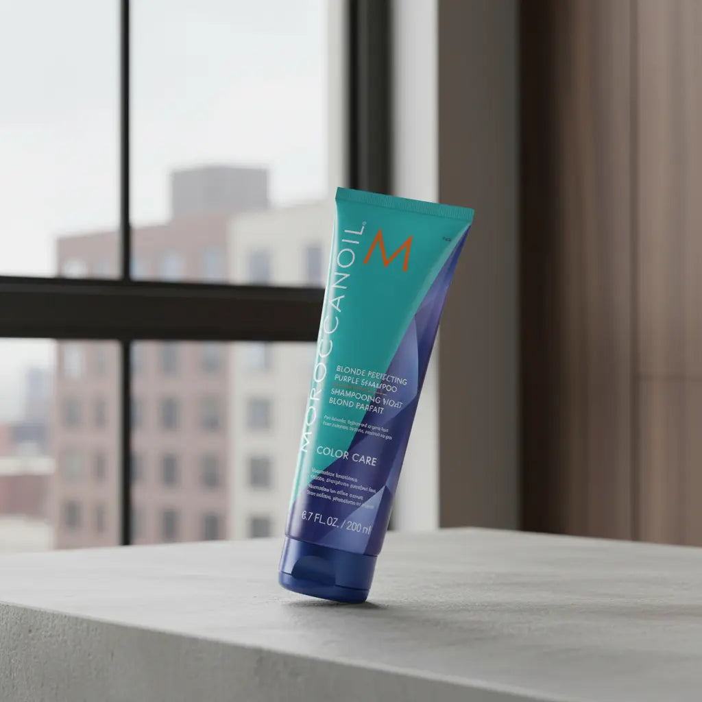 Shampoo Blonde Perfecting Purple Color Care 200ml - Moroccanoil - Universo do Perfume