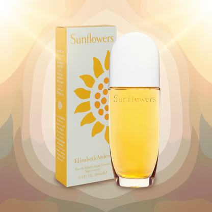Perfume Sunflowers Eau de Toilette Feminino - Elizabeth Arden em composição atmosférica com iluminação sofisticada