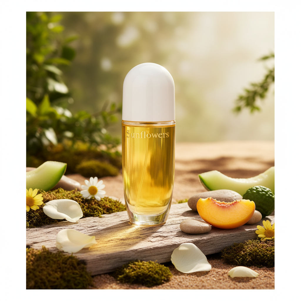 Perfume Sunflowers Eau de Toilette Feminino - Elizabeth Arden em composição olfativa inspirada na fragrância