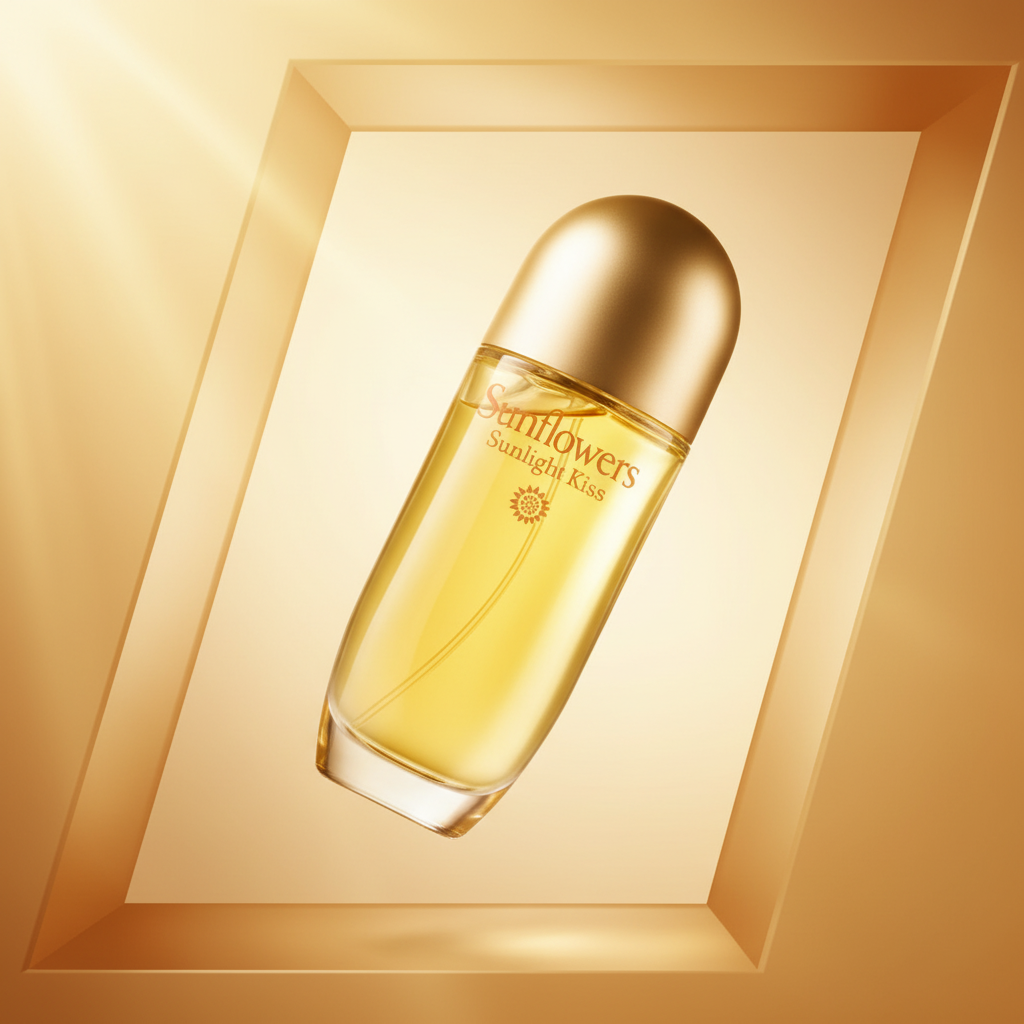 Perfume Sunflowers Sunlight Kiss Eau de Toilette Feminino - Elizabeth Arden em composição atmosférica com iluminação sofisticada