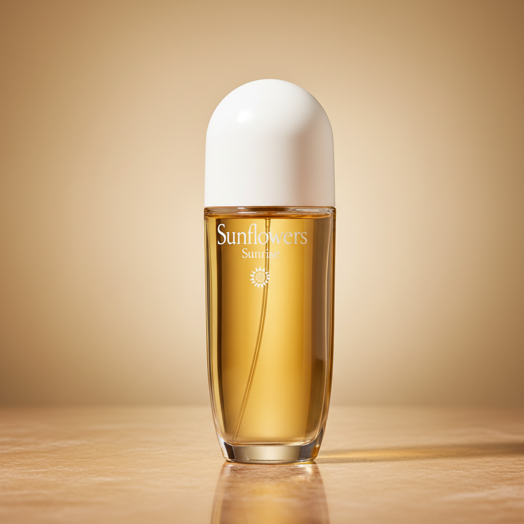 Perfume Sunflowers Sunrise Eau de Toilette Feminino - Elizabeth Arden em composição de luxo com iluminação sofisticada