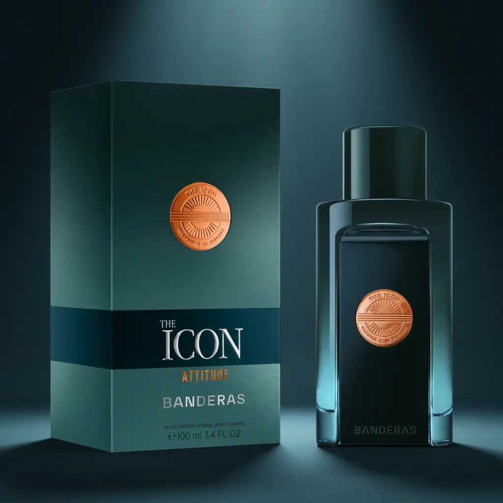 The Icon Attitude Eau de Parfum Masculino - Antonio Banderas - Universo do Perfume