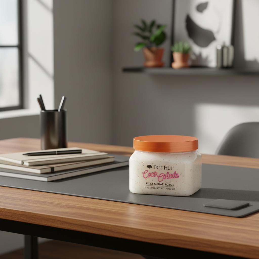 Perfume Tree Hut Coco Colada Shea Sugar Scrub Esfoliante Corporal Unissex - Tree Hut em ambiente elegante de lifestyle