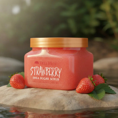 Tree Hut Strawberry Shea Sugar Scrub Esfoliante Corporal - Tree Hut - Universo do Perfume