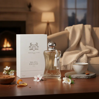 Perfume Valaya Exclusif Parfum Feminino - Parfums de Marly em ambiente elegante de lifestyle