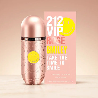 212 Vip Rose Smiley Eau de Parfum Feminino - Carolina Herrera - Universo do Perfume