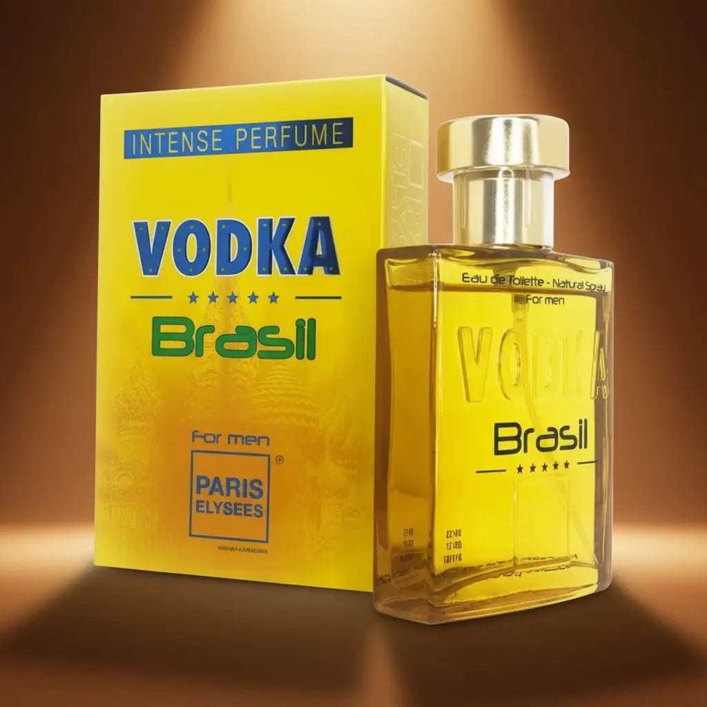 Vodka Brasil Amarelo For Men Eau de Toilette Masculino - Paris Elysees - Universo do Perfume