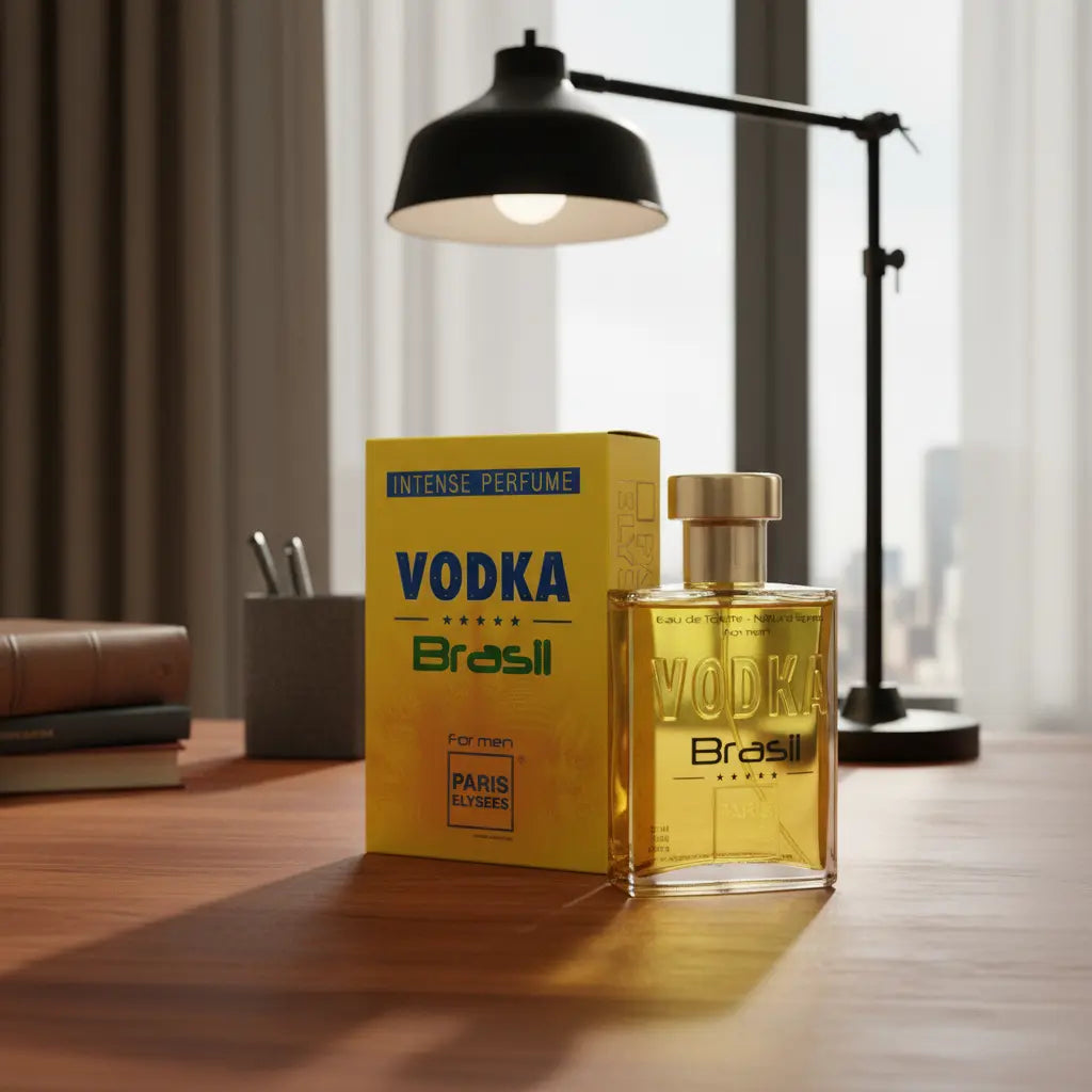Vodka Brasil Amarelo For Men Eau de Toilette Masculino - Paris Elysees - Universo do Perfume